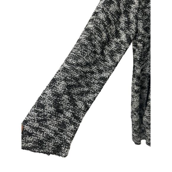 Curio Black Textured Knit Mock Neck Button Down Cardigan Sweater New L - Picture 8 of 16